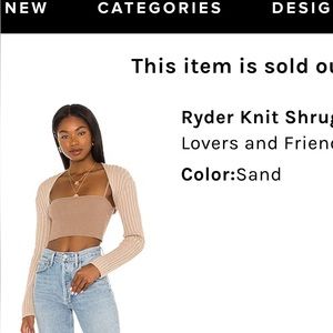 Revolve knit shrug Lovers & Friends